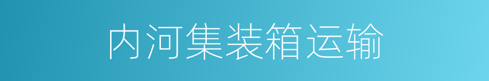 内河集装箱运输的同义词