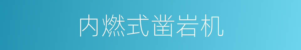 内燃式凿岩机的同义词