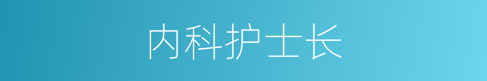 内科护士长的同义词