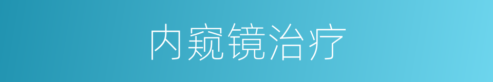 内窥镜治疗的同义词