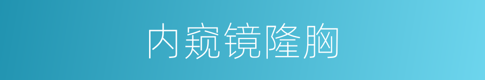 内窥镜隆胸的同义词