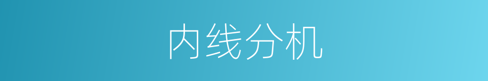 内线分机的同义词