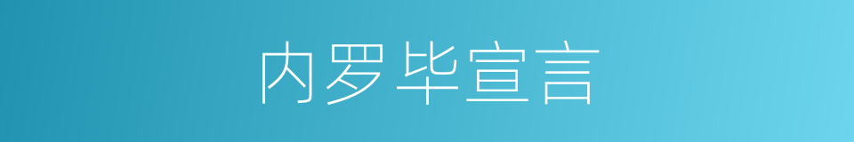 内罗毕宣言的同义词