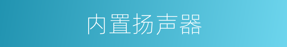 内置扬声器的同义词