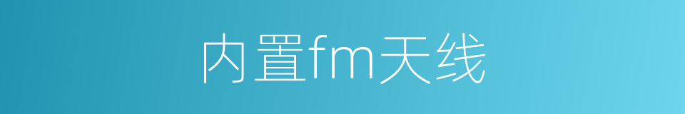 内置fm天线的同义词