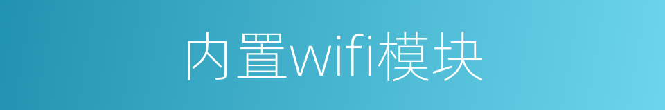 内置wifi模块的同义词