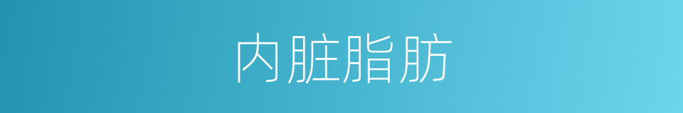 内脏脂肪的同义词