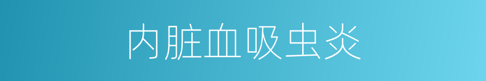 内脏血吸虫炎的同义词