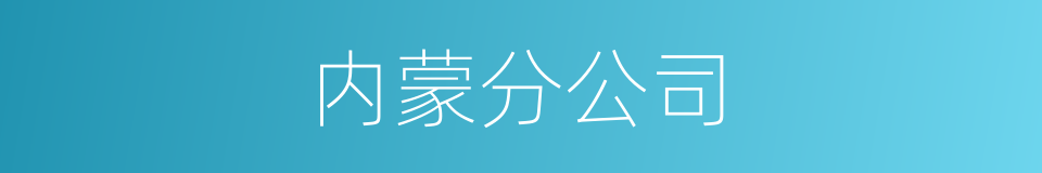 内蒙分公司的同义词