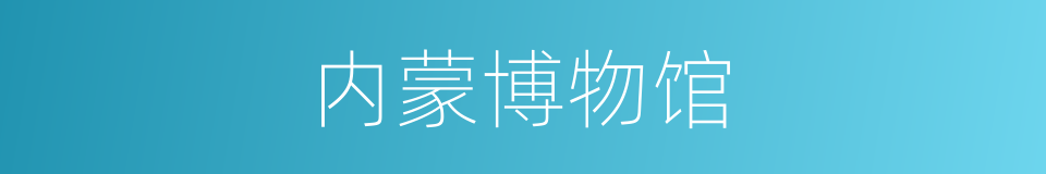 内蒙博物馆的同义词