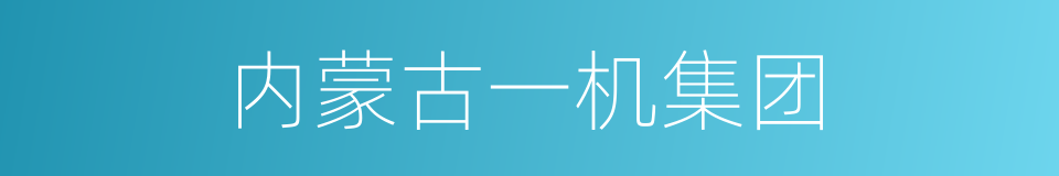 内蒙古一机集团的同义词