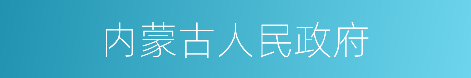 内蒙古人民政府的同义词