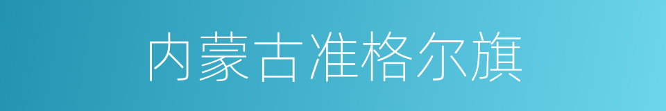 内蒙古准格尔旗的同义词