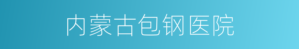 内蒙古包钢医院的同义词