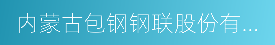 内蒙古包钢钢联股份有限公司的同义词