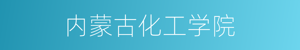 内蒙古化工学院的同义词