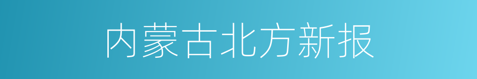 内蒙古北方新报的同义词