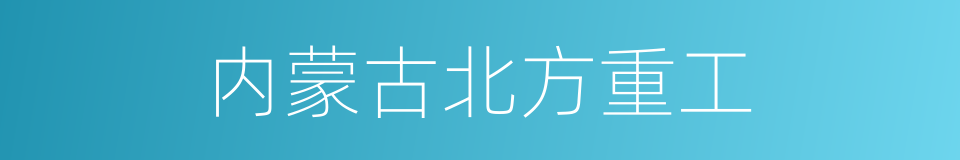 内蒙古北方重工的同义词