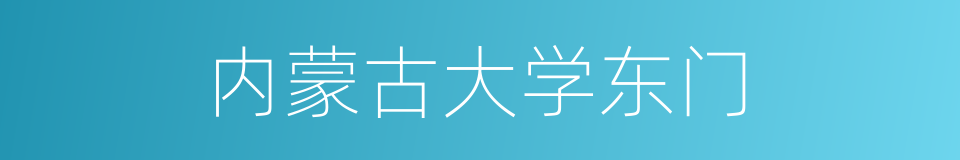 内蒙古大学东门的同义词