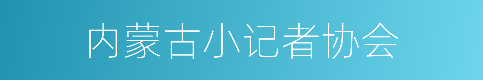 内蒙古小记者协会的同义词