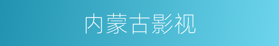 内蒙古影视的同义词