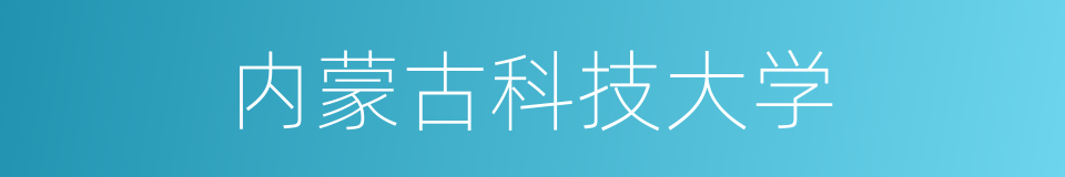 内蒙古科技大学的同义词