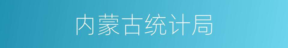 内蒙古统计局的同义词
