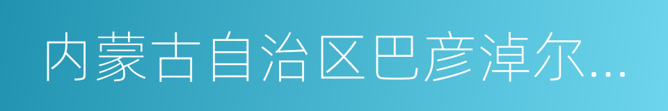 内蒙古自治区巴彦淖尔市乌拉特中旗的同义词