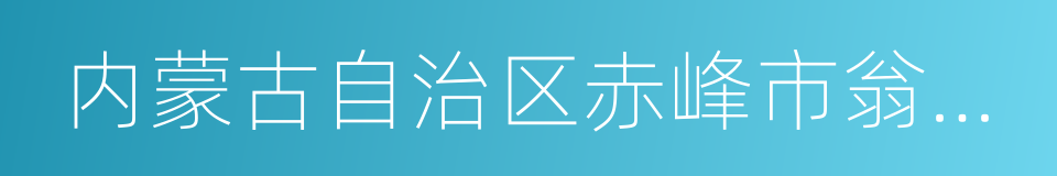 内蒙古自治区赤峰市翁牛特旗的同义词