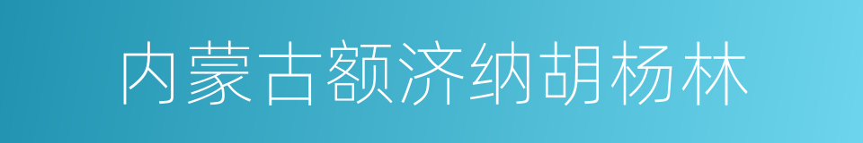 内蒙古额济纳胡杨林的同义词