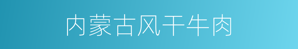 内蒙古风干牛肉的同义词