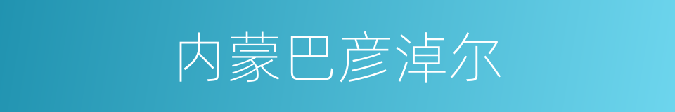 内蒙巴彦淖尔的同义词