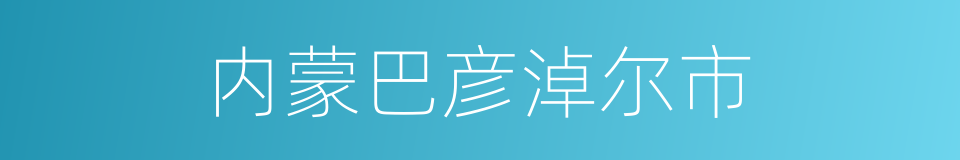 内蒙巴彦淖尔市的同义词