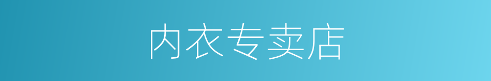 内衣专卖店的同义词