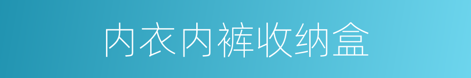 内衣内裤收纳盒的同义词