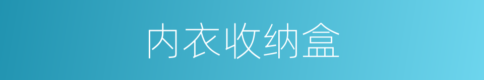 内衣收纳盒的同义词