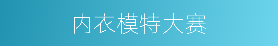 内衣模特大赛的同义词