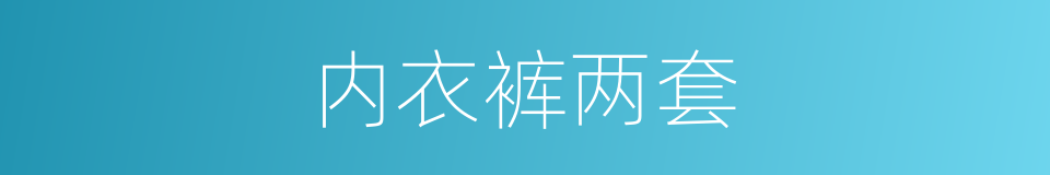 内衣裤两套的同义词