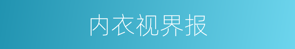 内衣视界报的同义词