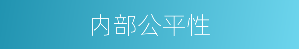 内部公平性的同义词