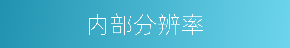 内部分辨率的同义词