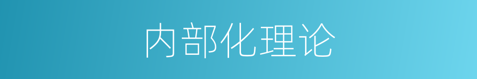 内部化理论的同义词