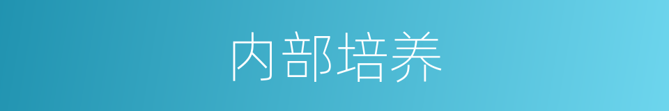 内部培养的同义词