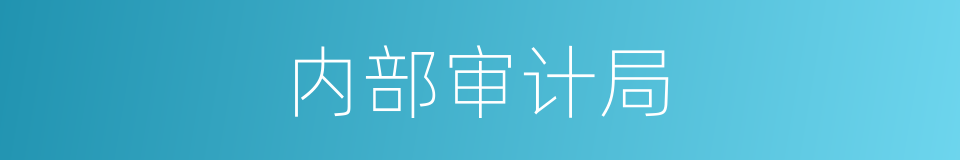 内部审计局的同义词