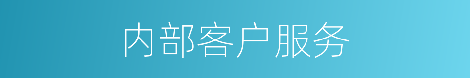内部客户服务的同义词