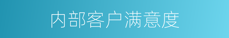 内部客户满意度的同义词