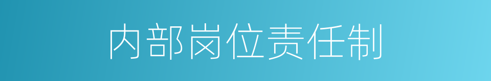 内部岗位责任制的同义词