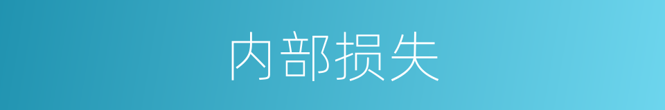 内部损失的同义词