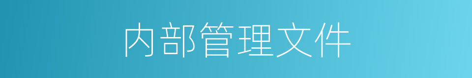 内部管理文件的同义词