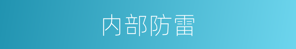 内部防雷的同义词